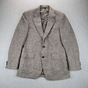 Vintage Harris Tweed Blazer Sport Coat Mens 42 Brown Wool Fleck Scottish Jacket